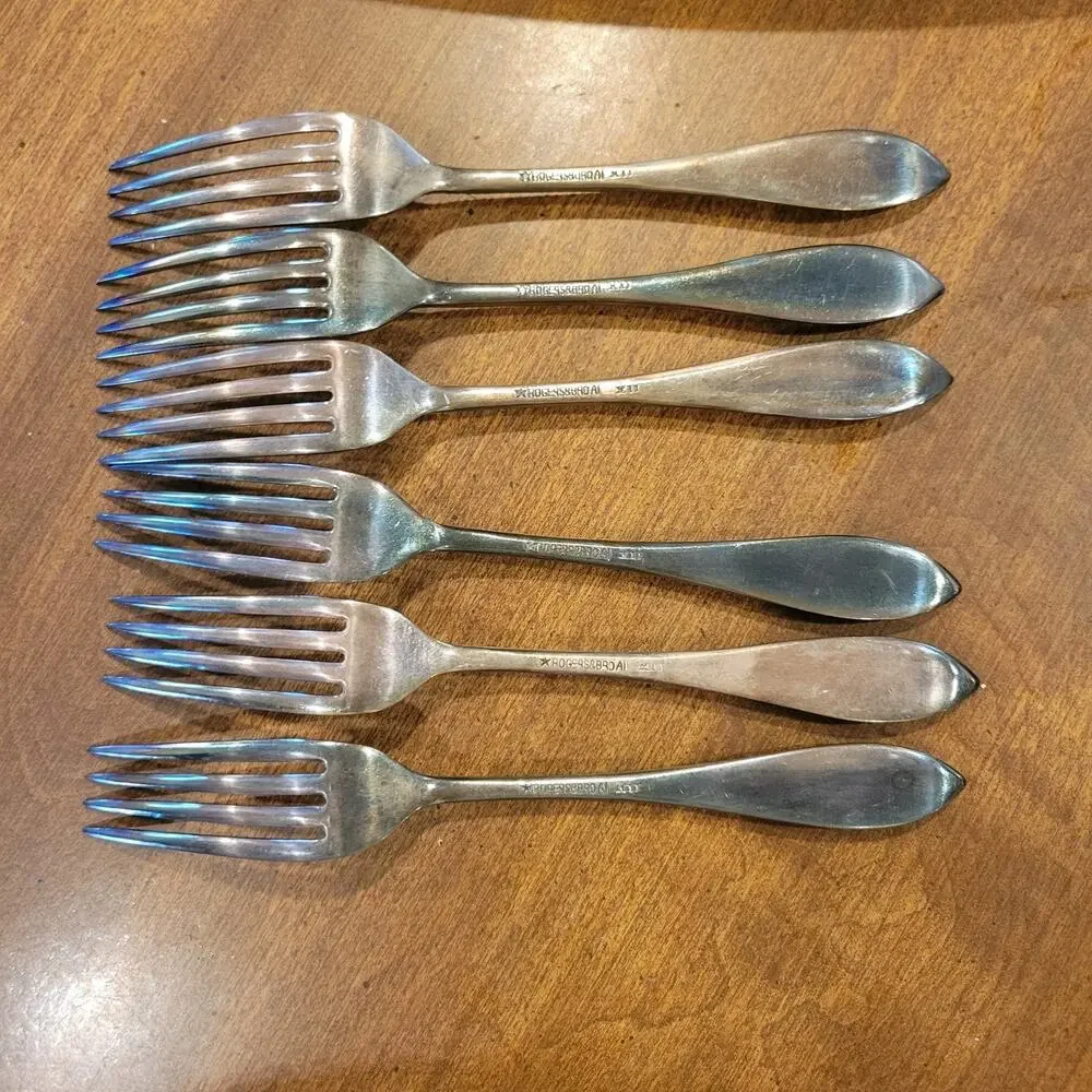 Antique Rogers Bros/Rogers‎ Smith A1 Forks, Set Of 6 G2